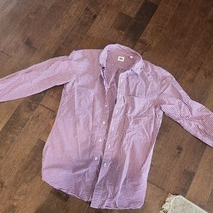 Uniqlo button down purple plaid